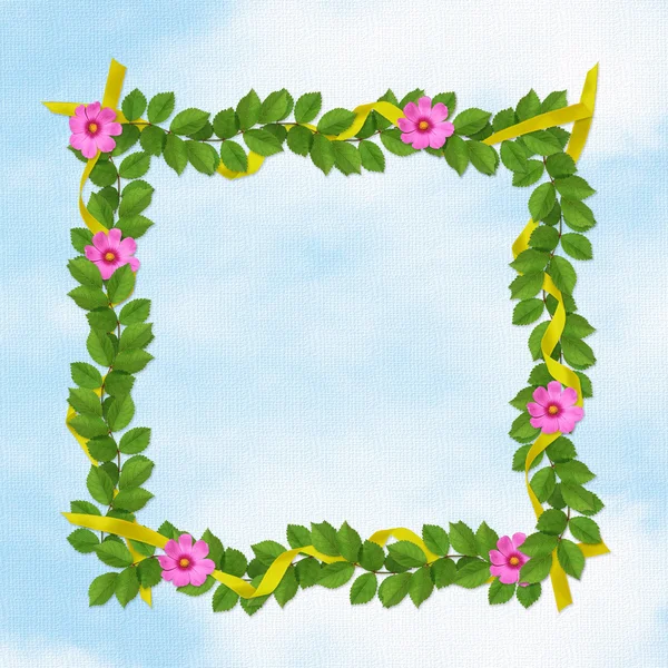 꽃과 함께 휴가 위한 카드 — 스톡 사진