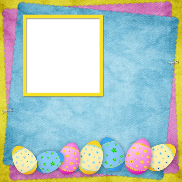 Osterkarte für den Urlaub mit Ei — Stockfoto