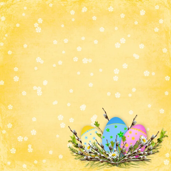 Πασχαλινή κάρτα για τις διακοπές με αυγό — Φωτογραφία Αρχείου