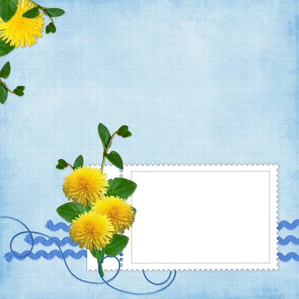 Carte pour les vacances avec des fleurs — Photo