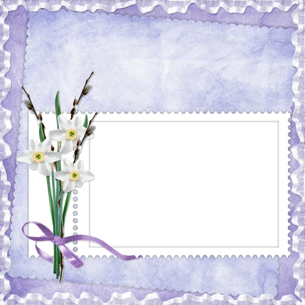 Cartão de férias com flor — Fotografia de Stock