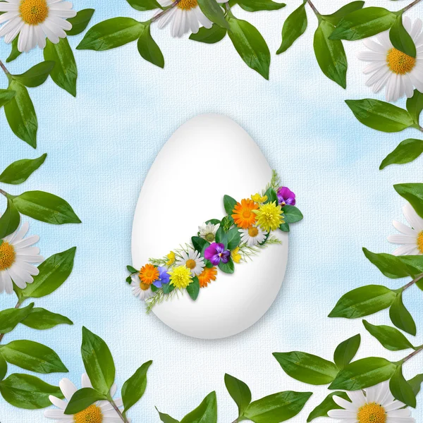 Kartka Wielkanocna na wakacje z jajkiem — Zdjęcie stockowe