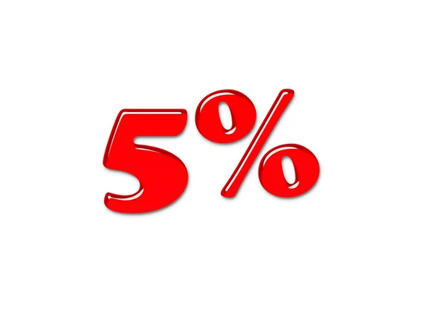 3D red percentage symbol — Stock Photo, Image