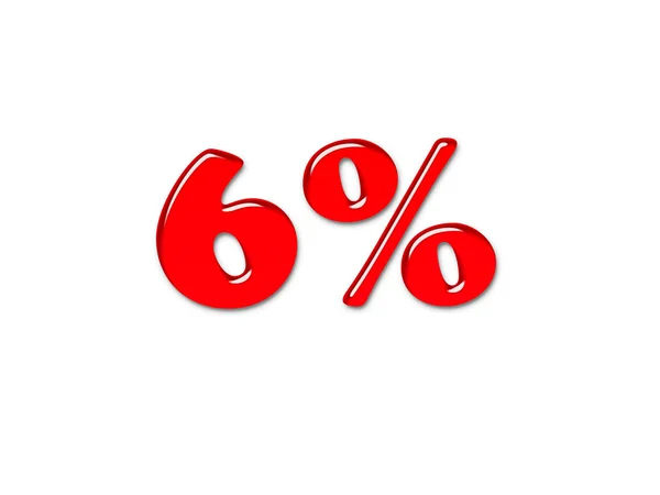 3D red percentage symbol — Stock Photo, Image