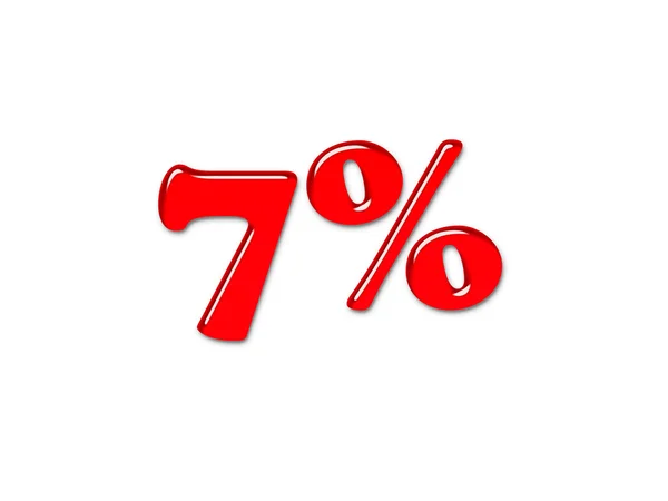 Símbolo de porcentagem vermelho 3D — Fotografia de Stock