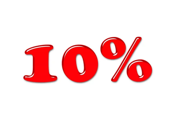 3D röd procentsymbol — Stockfoto