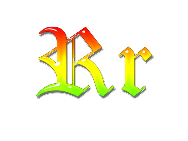 虹のアルファベット — ストック写真