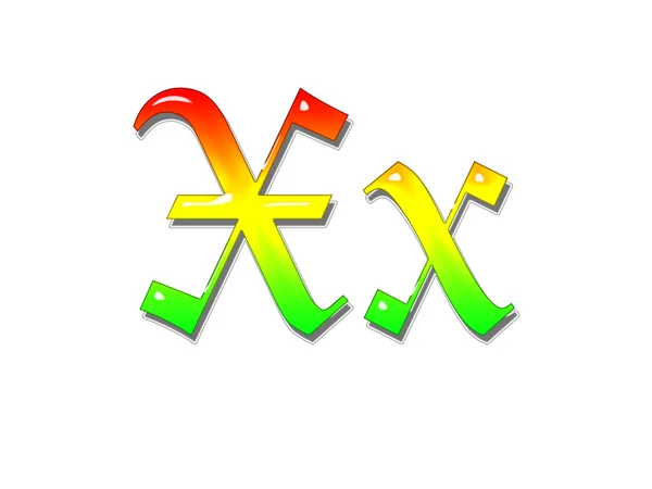 Радужный алфавит — стоковое фото