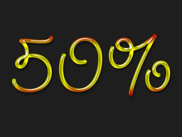Podzimní symbol procenta — Stock fotografie