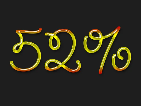Símbolo percentual de outono — Fotografia de Stock