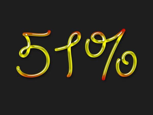 Jesień symbol procentu — Zdjęcie stockowe