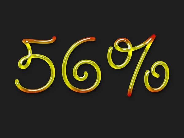 Símbolo percentual de outono — Fotografia de Stock