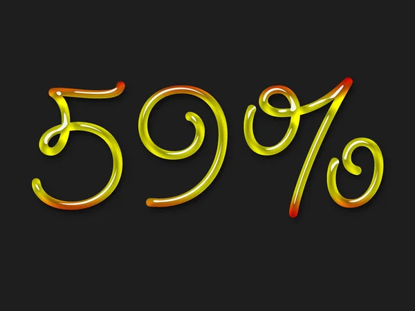 Jesień symbol procentu — Zdjęcie stockowe