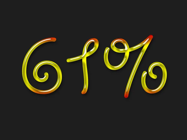 Podzimní symbol procenta — Stock fotografie