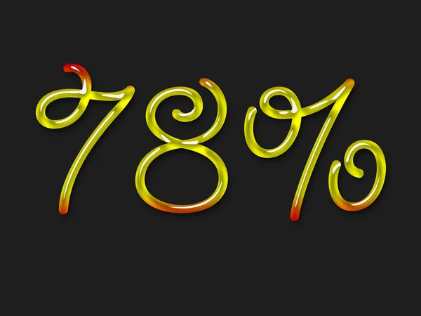 Autumn percentage symbol — Stock Photo, Image
