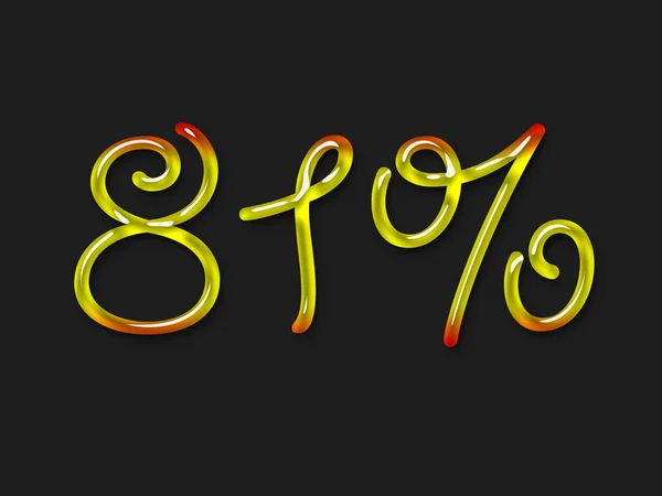 Осенний процентный символ — стоковое фото