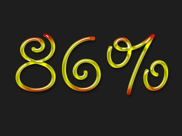 Höstens procentsymbol — Stockfoto
