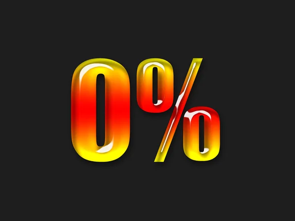 Simbolo percentuale calda — Foto Stock