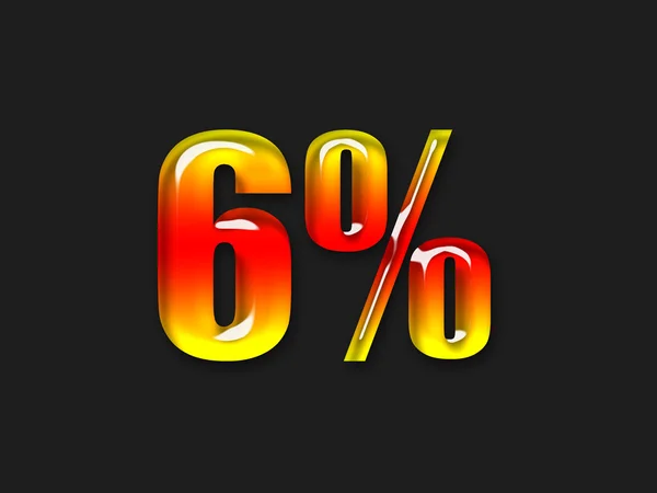 Símbolo de porcentaje caliente —  Fotos de Stock