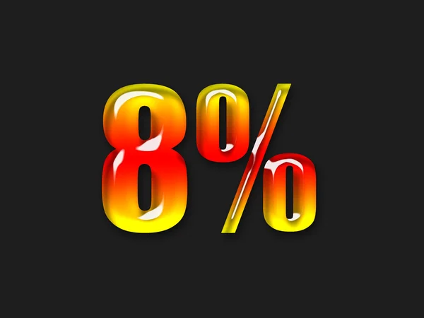 Heißes Prozentsymbol — Stockfoto