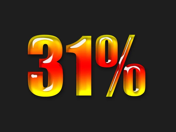Hete percentagesymbool — Stockfoto