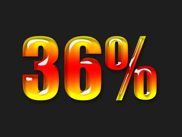 Simbolo percentuale calda — Foto Stock