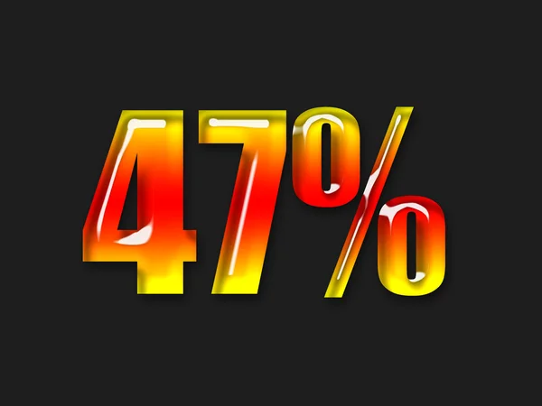 Símbolo de percentagem quente — Fotografia de Stock
