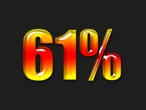 Símbolo de porcentaje caliente — Foto de Stock