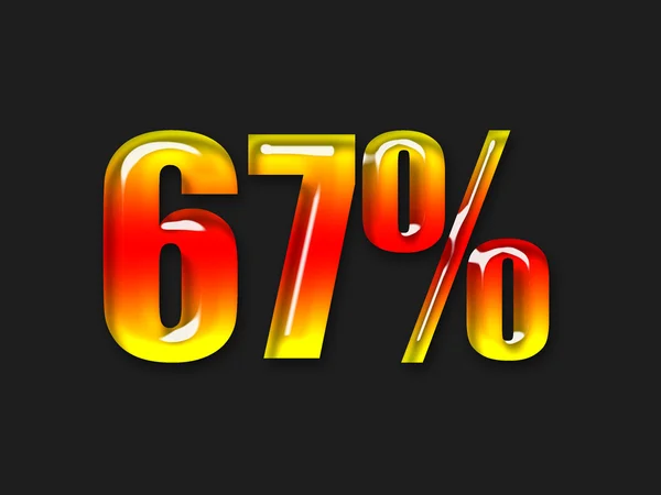 Símbolo de porcentaje caliente — Foto de Stock