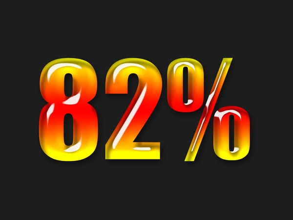 Símbolo de percentagem quente — Fotografia de Stock