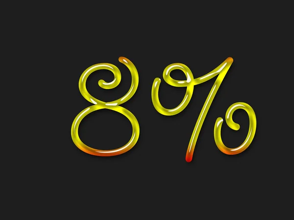 Símbolo percentual de outono Fotografias De Stock Royalty-Free