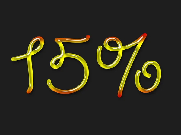 Símbolo percentual de outono Imagem De Stock