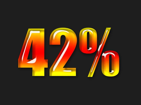 Símbolo de percentagem quente Imagem De Stock