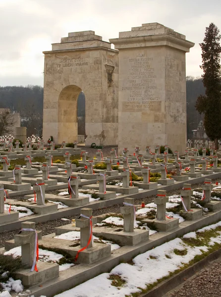 Winter cemetery — Stock Photo, Image