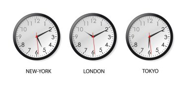 Time zones clipart