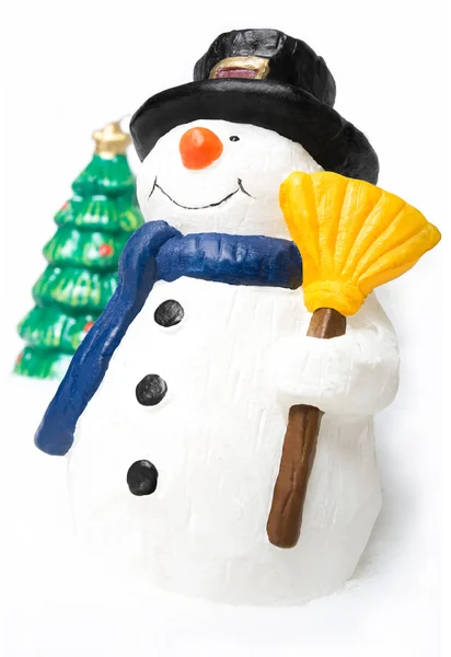 stock image Snowman. Isolated white