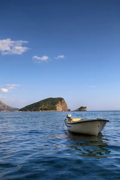 stock image Adriatic. Boat on the water. Montenegro