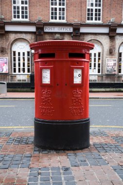 Traditional English red mailbox clipart