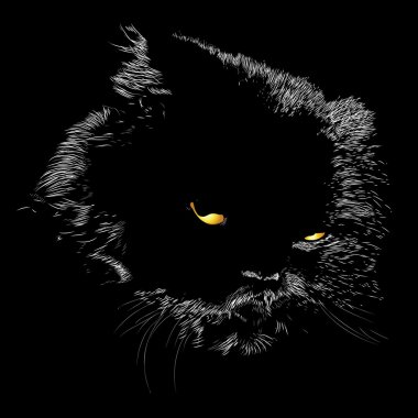 Black cat clipart