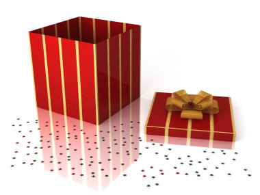 Christmas gift box clipart