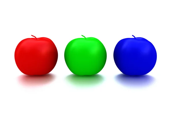 RGB Fruta de maçã — Fotografia de Stock