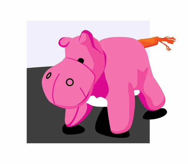 Pink_hippopotamus — Stock vektor