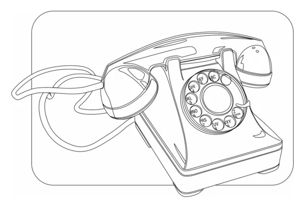 Vieux téléphone1 — Image vectorielle