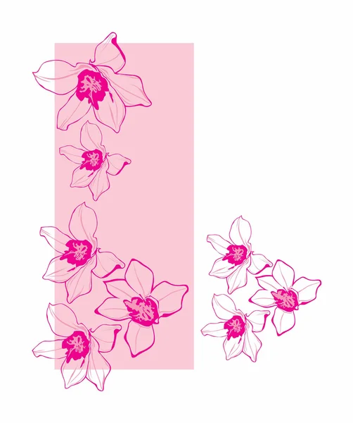 Flowers_orchid — Stockový vektor
