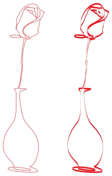 Rose _ in _ vase — стоковый вектор