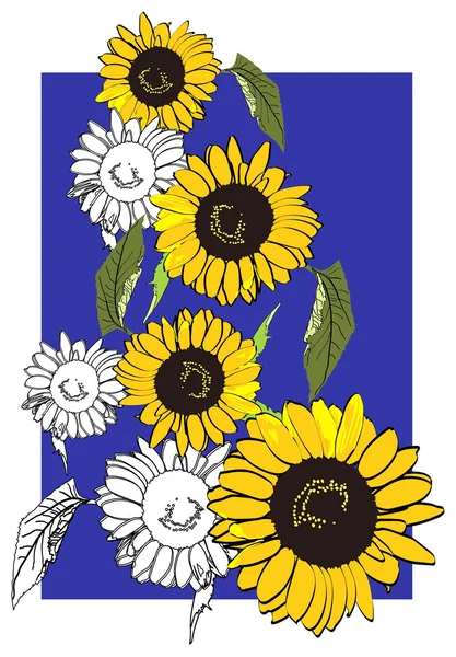 Sunflower_background — Stockvector