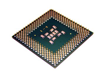 Computer CPU isolated on white clipart