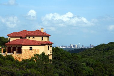 Home with an Austin view clipart