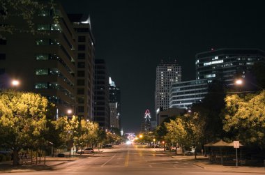Downtown austin, Teksas, gece