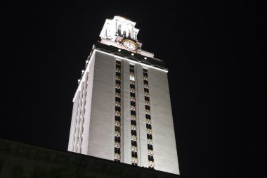 University of texas Saat Kulesi, gece
